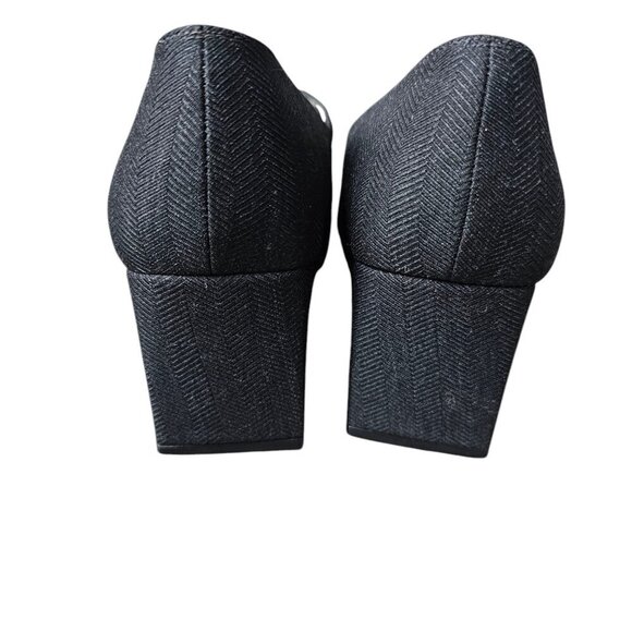 Enzo Angiolini Women's Textured Block Heel Mary Jane Black Pump Dress Shoe - Picture 7 of 14